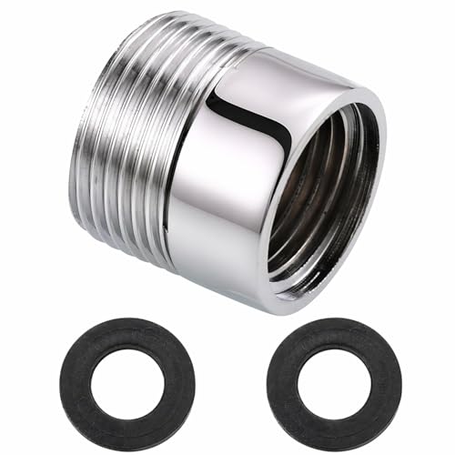 QZKJQDD Reduzierstück 3/4 auf 1/2 Zoll 1 Stück Adapter 3/4 zoll auf 1/2 Zoll Reduzierstück Edelstahl Gewindefitting Außengewinde-Innengewindeverbindungen Geeignet für Industrie Mit 2 Dichtungen