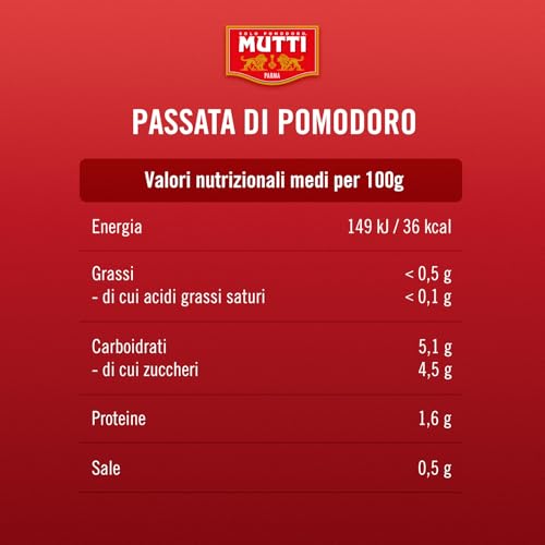 MUTTI - Passata di Pomodoro, 800g, Confezione da 6 unità - Immagine 3
