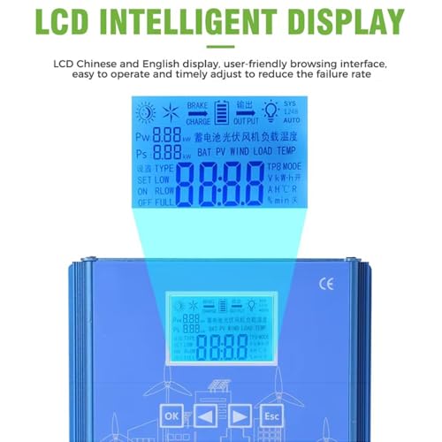 Kit éolienne horizontale CA pour électrifier un site isolé en 12V 24V 48V avec régulateur hybride
