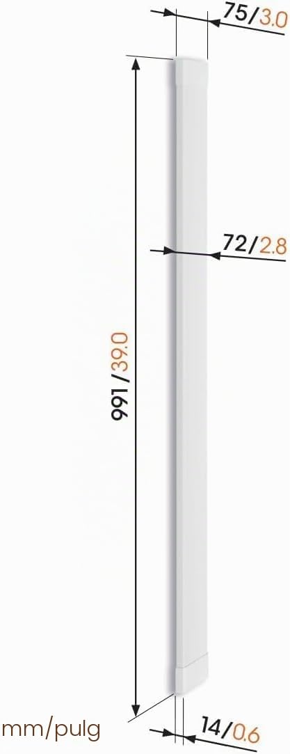 Vogel's TVA 7000 - Canal para cables (hasta 6 cables, distancia mínima a la pared de sólo 1,4 cm, longitud de 100 cm, aluminio, adecuado para tipos de cable como HDMI, USB, AUX o cable de alimentación