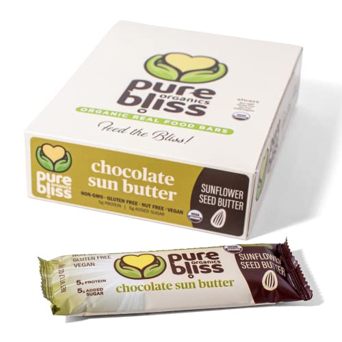 Organic Real Food Bar (Chocolate Sun Butter) Non-GMO, Gluten Free,