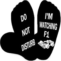 Funny Socks,F1 Socks,Formula 1 Gifts for Men,F1Gifts,F1 Merchandise,Do Not Disturb I'm Watching F1Socks,Novelty Gifts for Men,Mens Gift,for Women Grandad Dad Teenage Boys Car Lovers Ideas Presents
