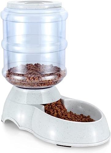 Vroxy Plastic Animal Feeding Watering Fountain Supplies Easily Clean Self Feeding Pet Rice/Cereal/Food Dispenser (1Pcs)