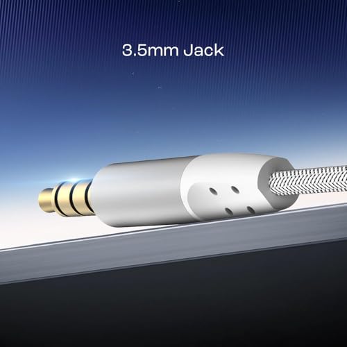 Image of Lynaz Original Wired Earphones with Powerful 10mm Drivers, Metallic Design Boat Basshead 162 V2 and 3.5mm Jack - Bold White (AS-9098)