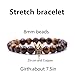 HYHONEY Crown Bracelets Bead Bracelet Mens Bracelet Womens Bracelets Matching Couple Zircon Crown Fashion Jewelry Elastic Adjustable Charm Jewelry for Men Women