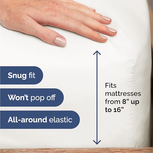 Image of Queen 6 Piece Bed Sheet Set - Breathable & Cooling Sheets - Antique White | Ultra-Soft Hotel Luxury Bedding Set w / 8-16 Inch Deep Pockets, 1 Flat & 1 Fitted Sheet & 4 Pillowcases, Wrinkle & Fade Free