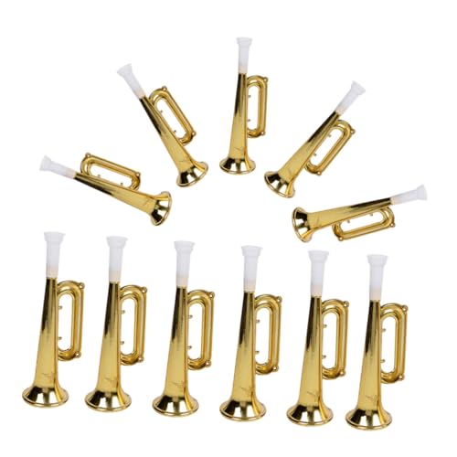 BESPORTBLE 15piezas Juguetes De Bocina De Animadoras De Trompeta para Eventos Deportivos Juguete De Cuerno Silbador para Decoraciones De Fiesta Trompeta Pequeña Portátil