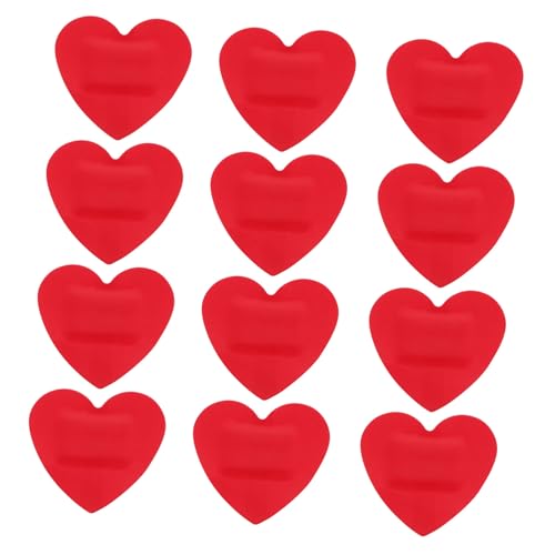 IWOWHERO 48 Piezas Vendaje Cubrir Hemostáticos Para Emergencia Vendas Para Niños Apósitos De Corazón De Amor Vendas De Cuidado Lugar Vendas Adhesivas Brotes Impermeable Rojo