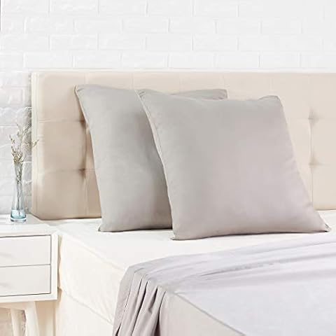 Amazon Basics - Kissenbezug, Satin - 65 x 65 cm x 2 Cover