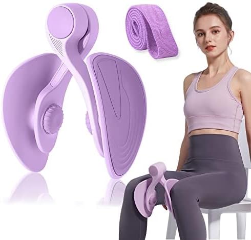 Thigh Exerciser 35lb Pelvic Floor Exercise Devices Inner Thigh Kegel Exerciser Pelvic Floor Muscle Workout Equipment Train for Home Hip Under Desk Exercise Men Women with Band