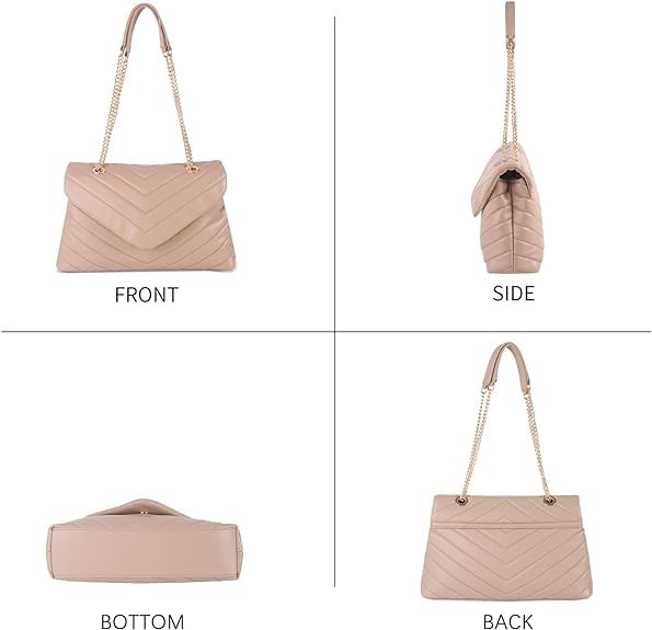 MECOLOR Women’s Fashion Crossbody Bags Lightweight Adjustable Chain Strap Quilted Designer Popular Handbags Shoulder Bag2