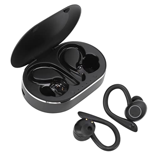 in Ear Earphones Stereo Sound Earbud with Earhooks,Wireless Earbuds Bluetooth Headphones with Mic,Noise Cancelling Headphones for Driving Sports Travel Black