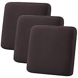 hyha Outdoor Couch Cushion Covers, Sectional Couch Sofa Covers Washable, Jacquard Diamond Lattice, Stretch Sofa Seat Cushion Cover for Indoor/Outdoor Patio Furniture (3 Pieces, Brown)