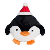 ZippyPaws Holiday Brainey Penguin Squeaky Plush Dog Toy