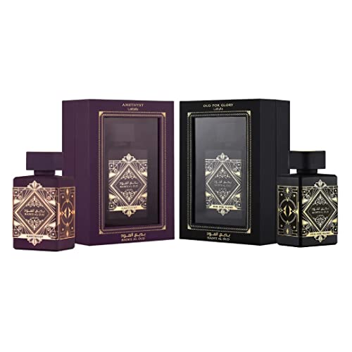 Lattafa Perfumes Bade'e Al Oud For Glory & Amethyst Edp - Eau De Parfum 100Ml(3.4Oz) With Magnetic Box| Saffron, Lavender,Musk #TOP6