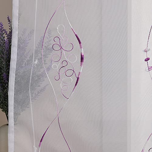 ESLIR Roman Blind Kit with Loops, Kitchen Modern Roman Curtains, Transparent Tab-Top Blind - Image 4