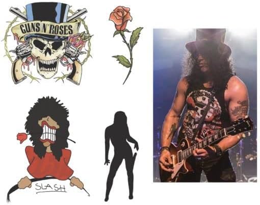 - Slash guitarist Fake temporary Tattoos