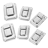 Uonlytech 6 Hebillas de Cierre para Caja de Madera de Hierro Plata, Diseño Sencillo y Versátil, Instalación Fácil, Ideales para Manualidades y Fabricación de Cajas