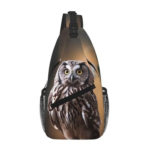 Mochila sling urbana negra para viaje y senderismo miniatura 1