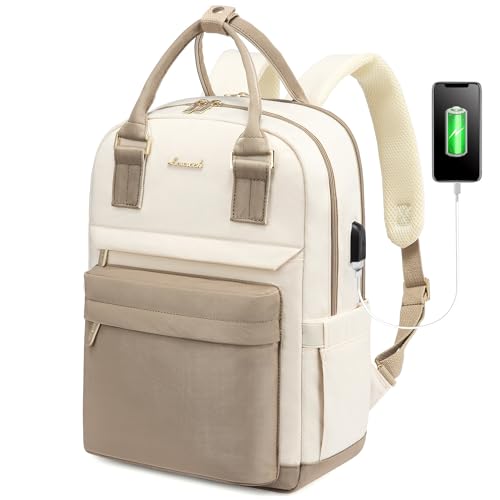 LOVEVOOK Backpack purse for Women, 14 Inch Laptop backpack with USB Port, Cute Waterproof Backpacks Stylish Travel Bags Vintage Daypacks for College Work Party