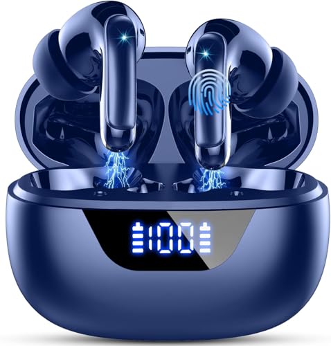 Drsaec Écouteurs Intra-Auriculaires Bluetooth 5.3 sans Fil avec 4 micros ENC réduction du Bruit, 48 Heures, stéréo Hi-FI, étanche IP7, pour iOS Android,...