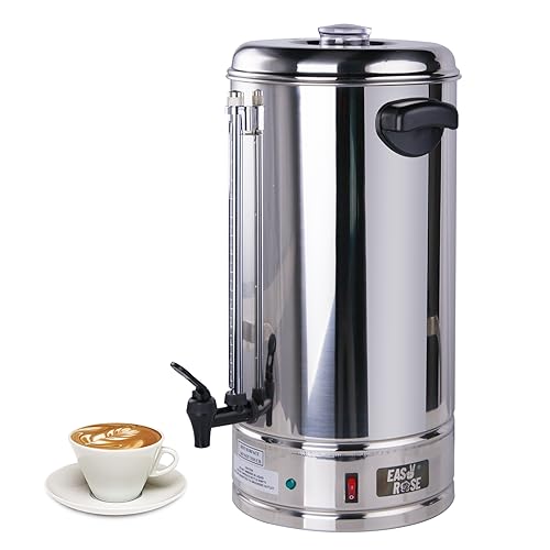 La Mejor Selección de Cafetera 100 Tazas los 5 más buscados. 47 EASYROSE - Urna de café de 100 tazas, cafetera comercial con filtro extraíble, perfecta para oficina, fiestas, catering, ER-CP15A