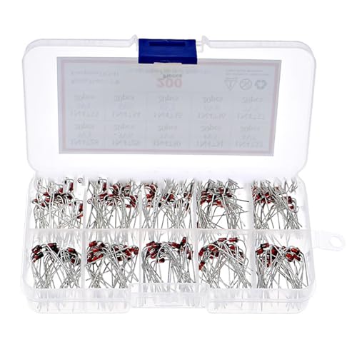 1N4738~1N4748 Zener Diodes 10 Values Diodes Kit 3.3V~22V 10x20 pcs Zener Diode Assorted Kit