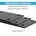 4 Pack Flat Straight Brace Brackets, ULIFESTAR Black Stainless Steel Mending Bracket Plate Metal Shelf Support Fixing Joining Plate for Furniture,Wood,Shelves,Cabinet with Mounting Screws