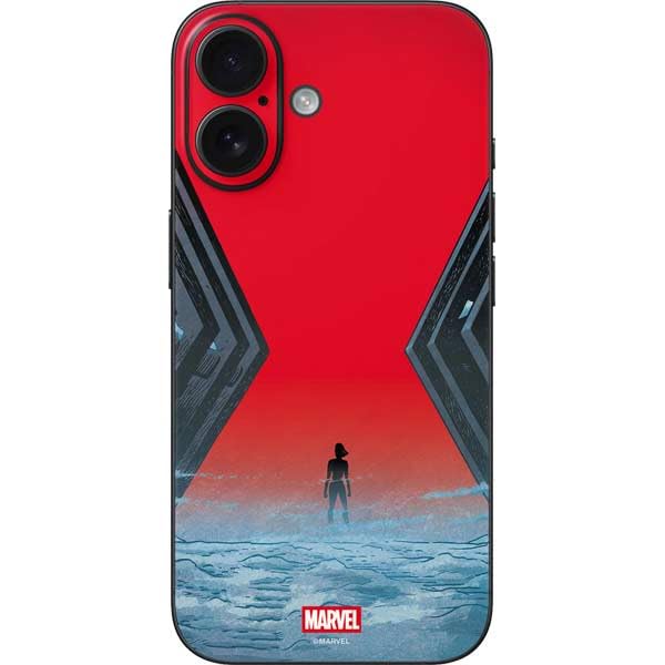 Skinit Decal Phone Skin Compatible with iPhone 16 - Officially Licensed Marvel Black Widow No More Secrets Design