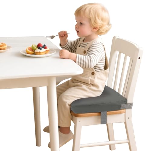 Asiento elevador infantil de poliuretano, lavable, desmontable, portátil, flexible, elevador de silla para niños, con 2 hebillas de seguridad, 10 cm