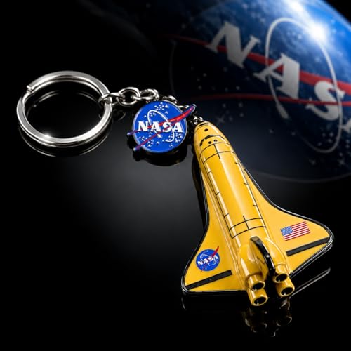 Auimce Cute Bag Charms Keychains for Backpacks Girls Women Car, NASA Space Shuttle Keychain, Small Llaveros Para Mujer Airplane Key Chain, Colorful PVC Funny Key Holder (raspberry red + warm yellow) - image 9