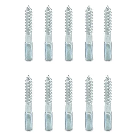 QWORK, 10 Uds, pernos de suspensión M8 x 60mm, acero al carbono chapados en Zinc Cover