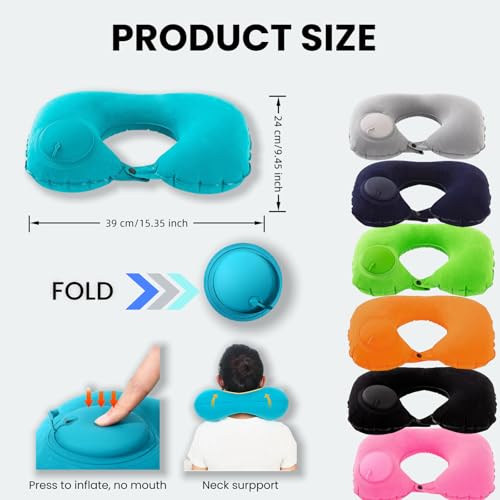 Set 2 Almohadas cervicales de espuma viscoelástica azul miniatura 4