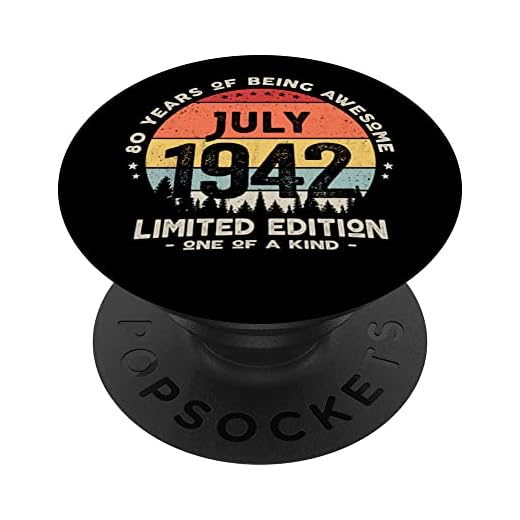 Regalo 80 años Cumpleaños Hombre Mujer - Julio 1942 PopSockets PopGrip Intercambiable