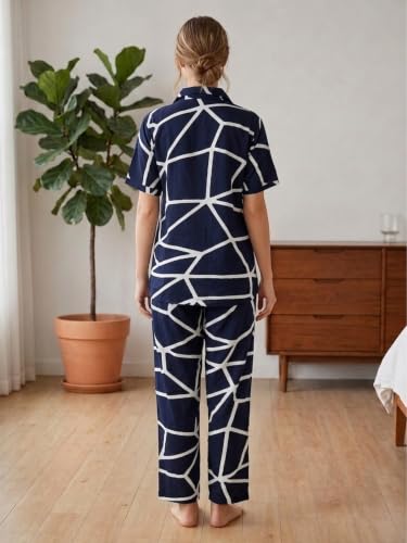 Image of CLOUD SOFT Women's Rayon Night Suit Set | Premium Soft Printed Pajama Set for Women | Shirt & Pajama Sleepwear Combo | Comfortable Ladies Nightwear Loungewear Set (CS12001)
