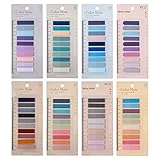 Xinstroe 1600 Stück Haftnotizen Tabs, 8 Stile Pagemarker Kleine Klebezettel Bunt haftstreifen mit Lineal für Seitenmarkierung Lesezeichen