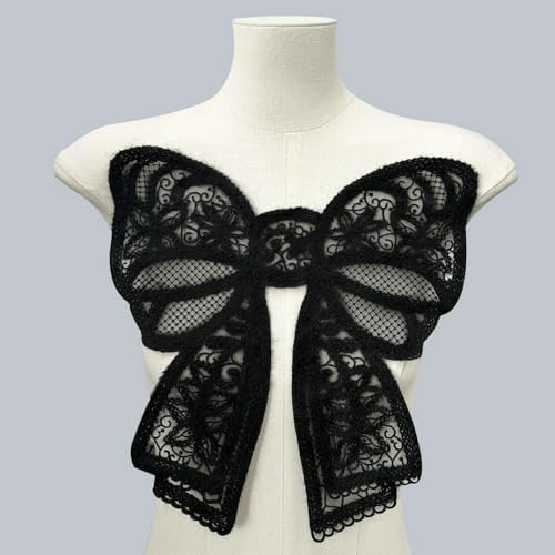 Multi Layered Three-Dimensional Embroidery with Studded Decorative Patches/Bows for Women