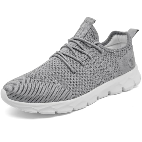 Image of Damyuan Men Running Shoes Slip on Walking Sneaker Tennis Gym Workout Fashion Athletic Lightweight Breathable Sport Jogging Casual,Light Gray Size 6.5 Men