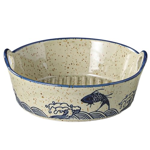 Fuente pequeña de cerámica, con asas de cerámica, pequeño horno para lasaña, tiramisú, molde para hornear