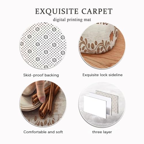 Lot de 3 tapis de cuisine rustiques marron automne et lavables pour évier - 7