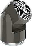 Vornado Flippi V10 Oscillating Compact Air Circulator Fan, Quiet Portable Fan for Office or Bedroom, Adjustable Head, 3 Speeds, Graphite Gray