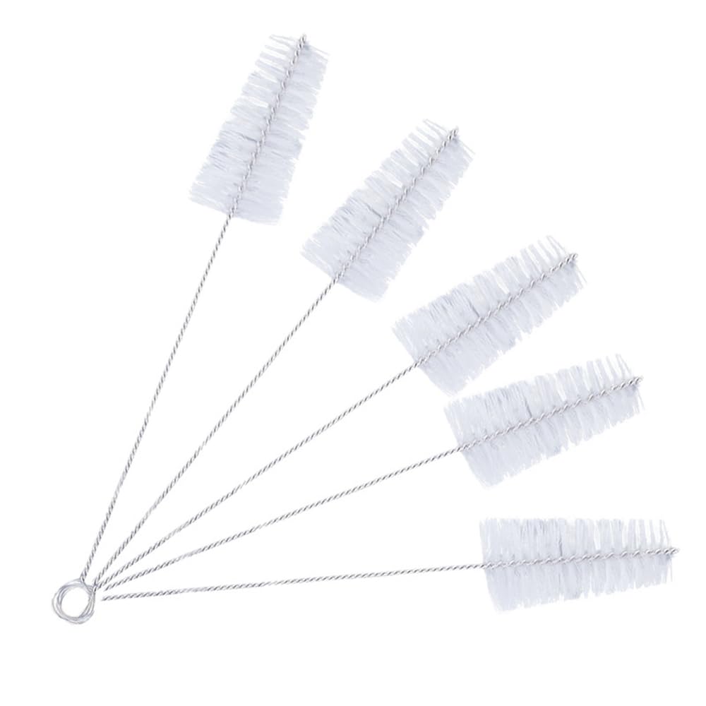 Xingmanhuilan White 5 Pcs Long Bottle Brush Bottle Cleaning Brushes Water Bottle Brushes For Washing Narrow Neck Beer Wine Water Bottles Decanter Narrow Neck Brewing Bottles