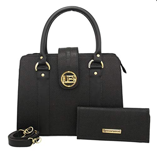 KIT BOLSA C/DIVISÓRIA E ALÇA TRANSVERSAL E CARTEIRA FEMININA MEGA PROMOCAO ! (PRETO)