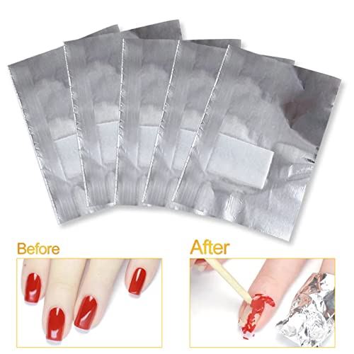 Sularpek 100 Pcs Foil Nail Wraps, nail foils for gel nails, Nail Foil Aluminium Wraps Remover with Pre-attached Lint-Free Cotton Pads, for Manicure and Pedicure, Nail Art Cleaner - Image 5