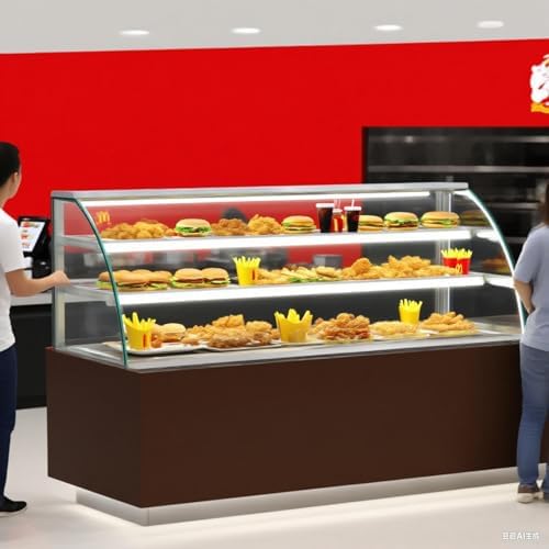 Clear Pastry Display Case for Buffet & Bakery, 180x53x50CM - Stylish Kitchen Countertop Cabinet for Fresh Desserts, Breads & Pastries in Cafés & Restaurants