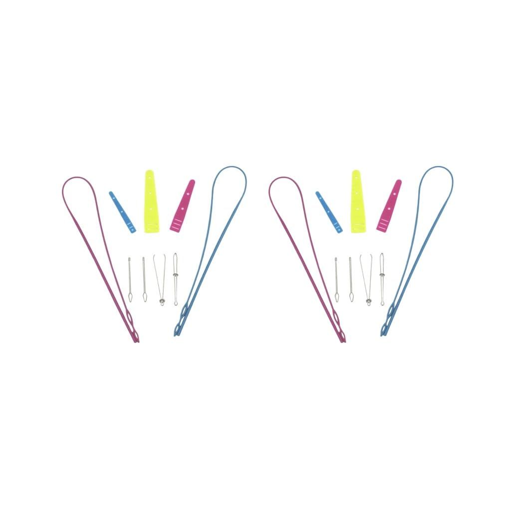 2 Set of 9 Pcs Drawstrings Threader Sewing Loop Turner Hook Elastic Glides Guides