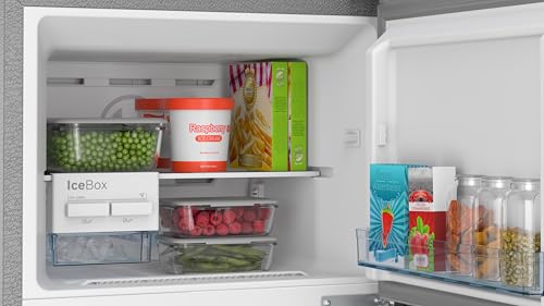 Image of Bosch 269L, 2 Star, Free-Standing Frost Free Double Door Refrigerator | XL Fridge Space | Easy Touch UI Panel | Super fast Cooling and Freezing | 18 Hrs Cooling Retention (CTN29S02NI, Shiny Silver)