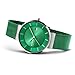 Imagen de BERING 14639-Charity Reloj solar para hombre con caja de acero inoxidable plateado de 39 mm y esfera verde
