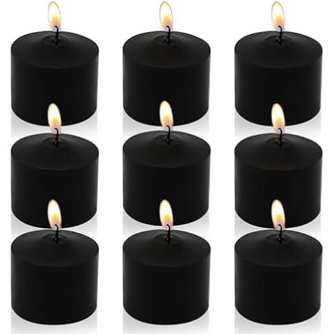 Amzwax 9-Pack Black Votive Candles Cover