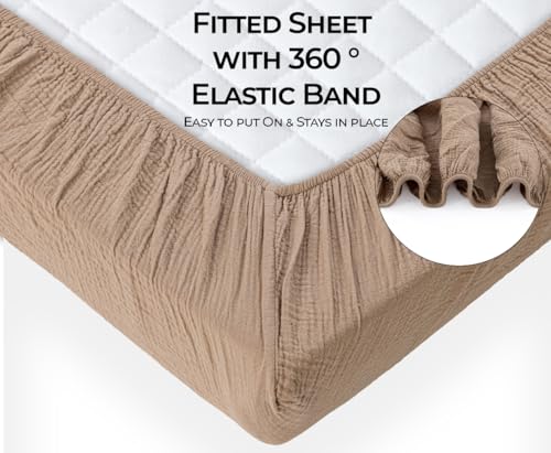 Image of Dreamology Muslin Crib Sheets,Standard Crib Sheets for Boys,Girls,2 Pack